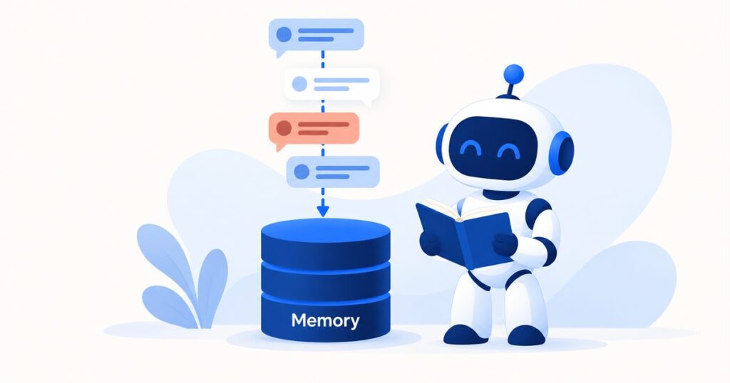 An agent storing past conversation turns in memory