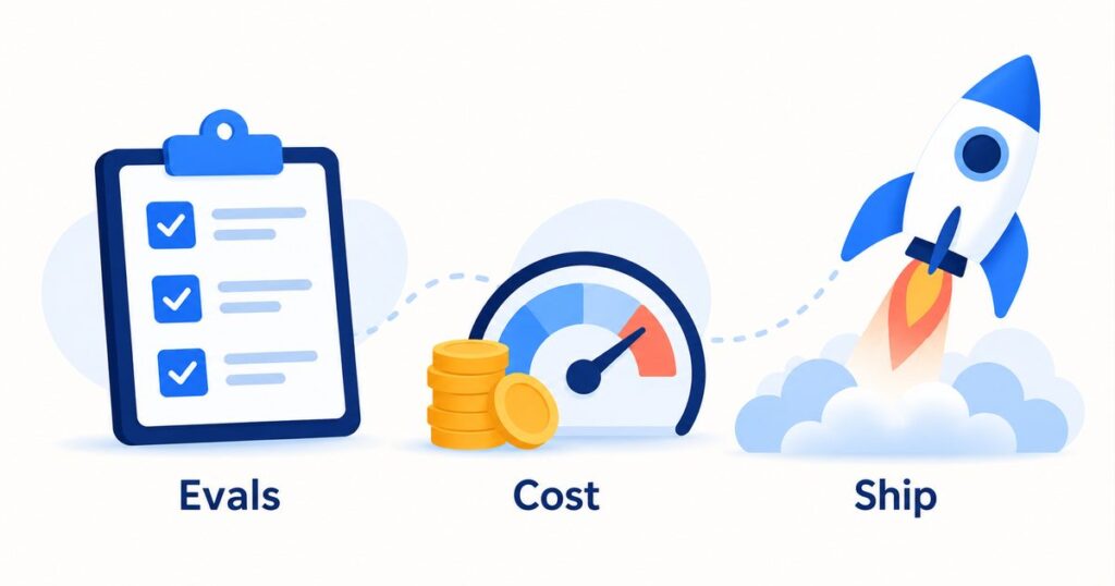 Evaluating an AI agent, tracking cost and shipping it