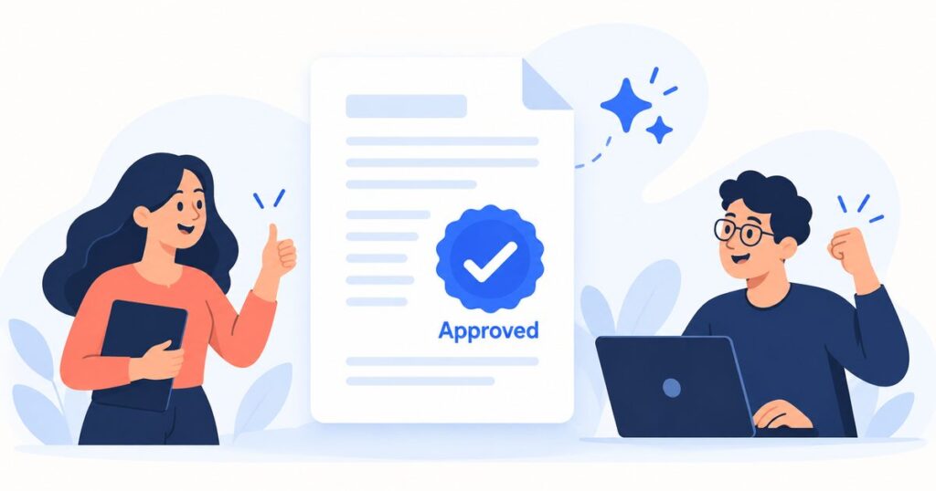 Client and developer with an approved project document
